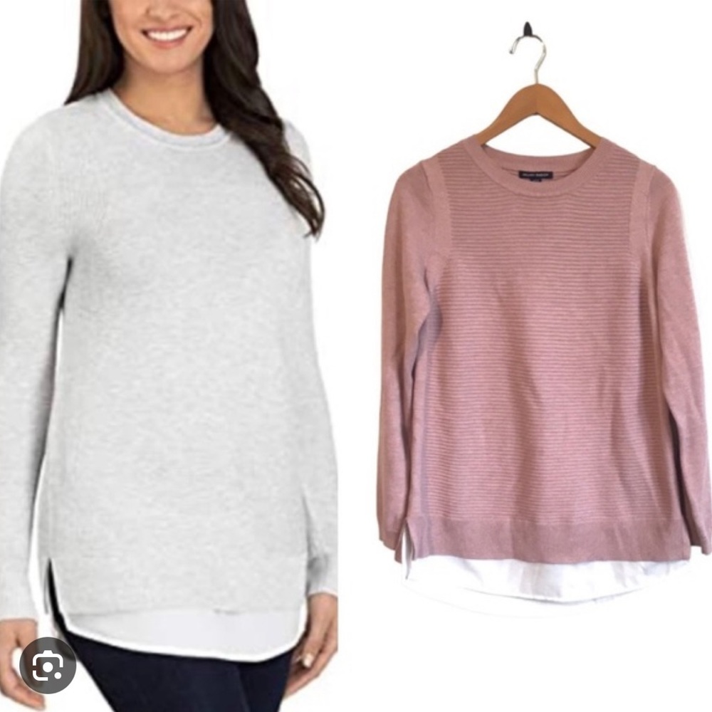 hilary bradley pink sweater (S) ptp 19- 21